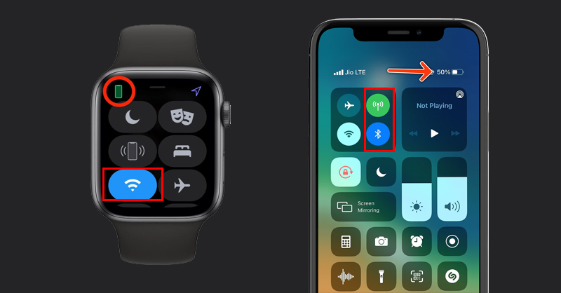 Kiểm tra Wifi và Bluetooth khi kết nối Apple Watch với iPhone