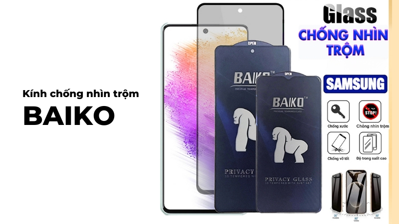 Miếng dán cường lực chống nhìn trộm điện thoại Samsung của BAIKO