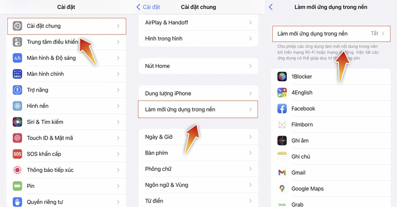 Làm mới ứng dụng trong nền để iPhone chạy nhanh hơn