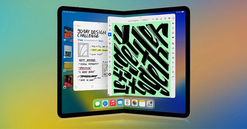 Lộ tin đồn Apple sẽ cho ra mắt iPad màn hình gập vào năm 2024?