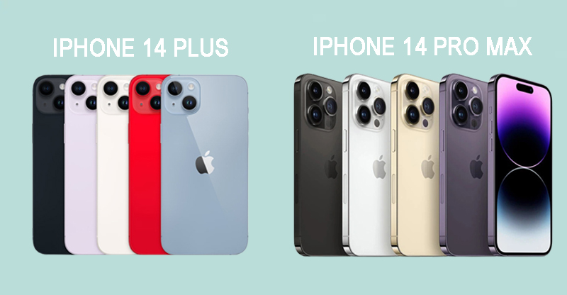 Màu sắc của iPhone 14 Plus và iPhone 14 Pro Max