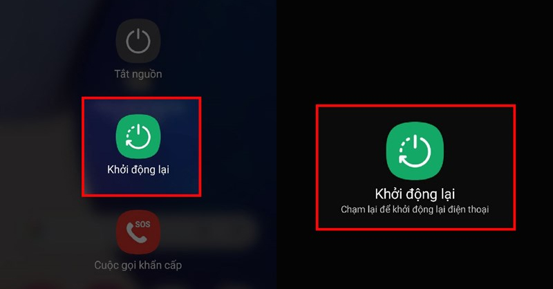 Nên khởi động lại điện thoại Samsung để khắc phục lỗi SIM