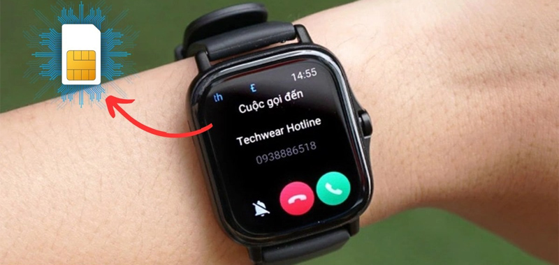  Người dùng có thể nghe và gọi trực tiếp trên đồng hồ thông minh có SIM