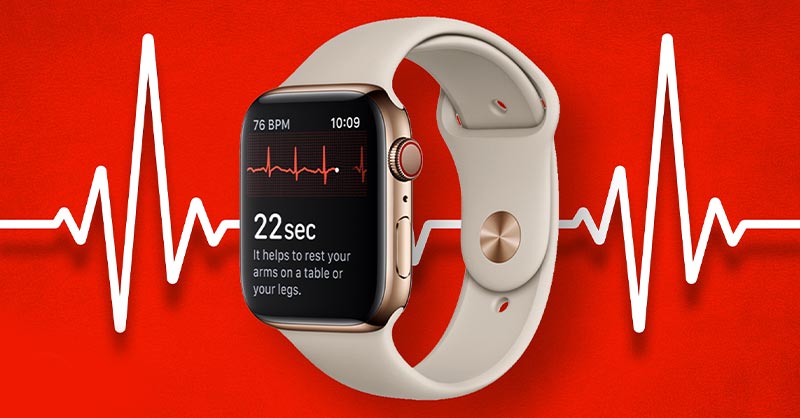 Nhịp tim hiển thị trên Apple Watch