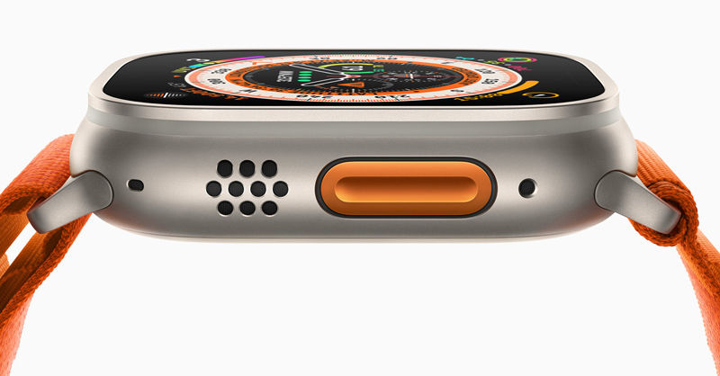 Nút Action giúp nhận diện Apple Watch Ultra với các dòng Apple Watch khác