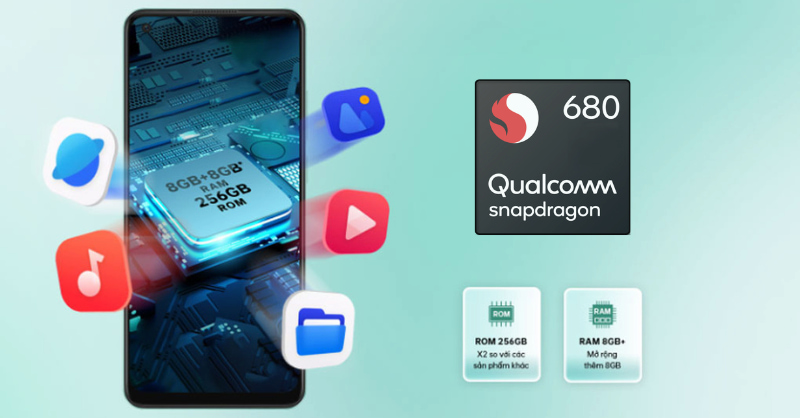 OPPO A78 4G có chip Snapdragon 680 hỗ trợ xử lý mượt mà