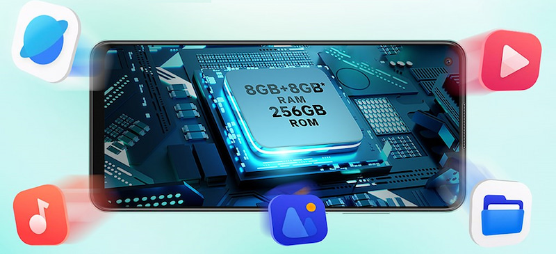 OPPO A78 4G có khả năng mở rộng bộ nhớ RAM thêm 8GB