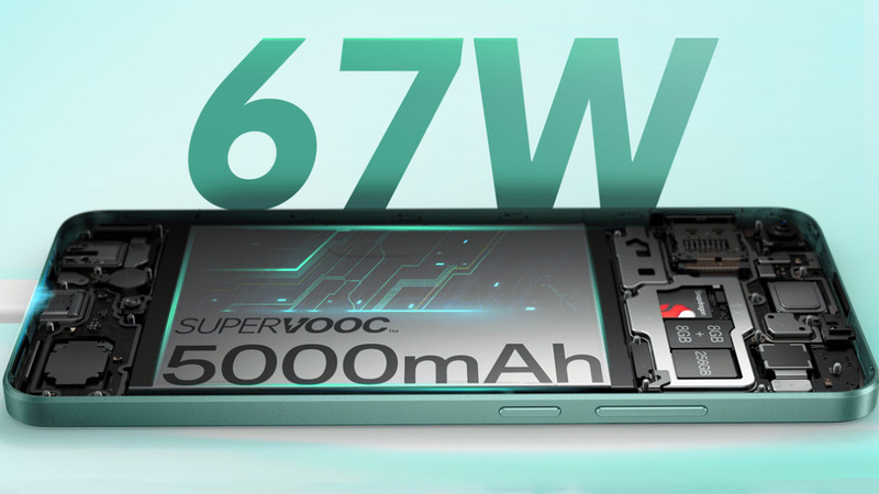 OPPO A78 4G sở hữu dung lượng pin 5000mAh và hỗ trợ sạc nhanh 67W