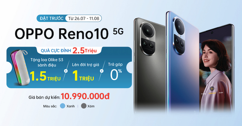 OPPO Reno 10 5G ra mắt tại Việt Nam với mức giá siêu hấp dẫn