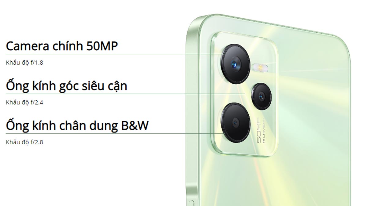 Hệ thống camera trên Realme C35