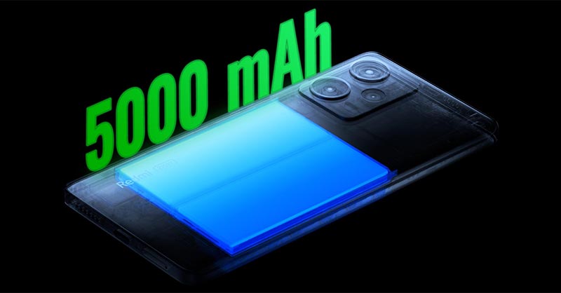 Redmi Note 12 Pro 5G có dung lượng pin 5000mAh