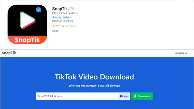 Người dùng có thể tải SnapTik app về điện thoại miễn phí
