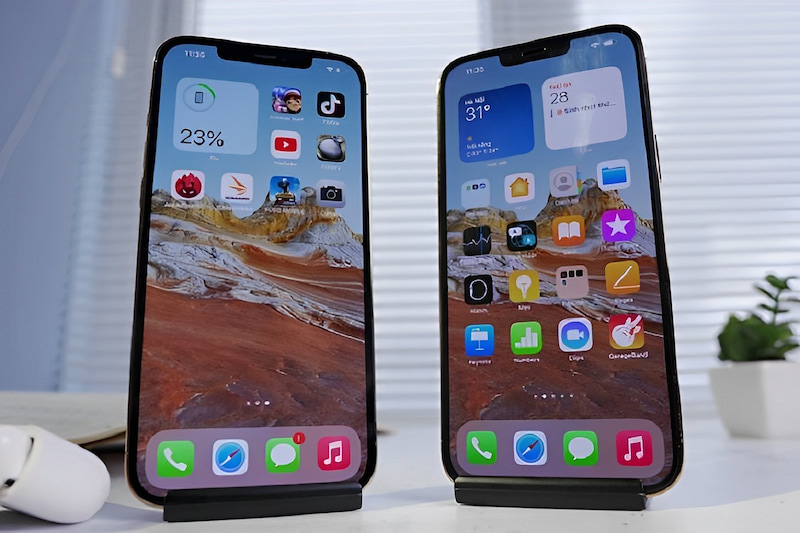 So sánh màn hình hiển thị của iPhone 12 Pro Max và iPhone 13 Pro Max