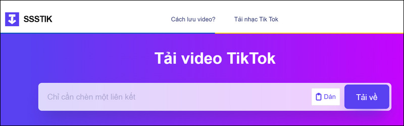 Tải video Tiktok nhanh chóng với sssTikTok