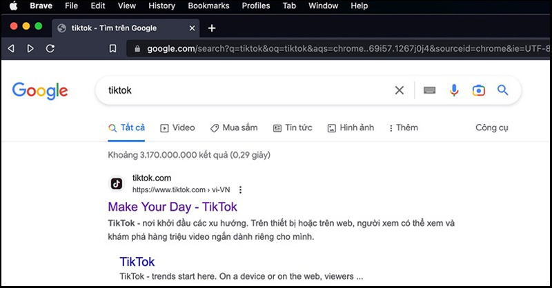 Sử dụng trình duyệt riêng khi đăng nhập TikTok