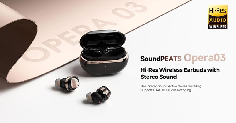 Tai nghe SoundPEATS Opera 03 có thiết kế đẹp mắt, sang trọng