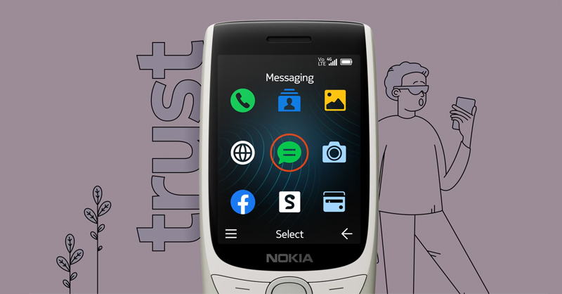 Kết nối 4G nhanh chóng của Nokia 8210