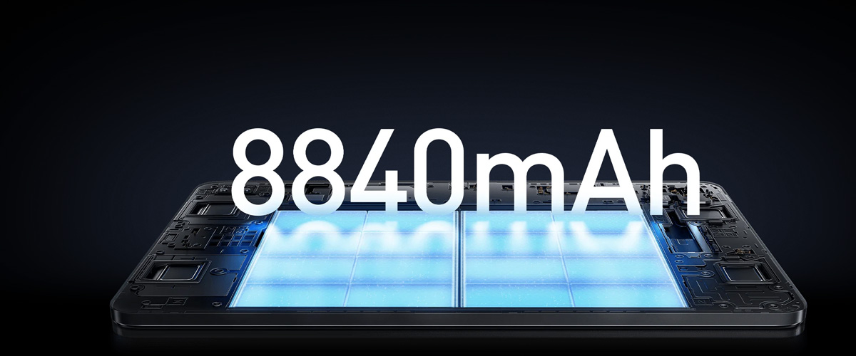 Viên pin 8840mAh giúp Xiaomi Pad 6 hoạt động lên đến 27 ngày