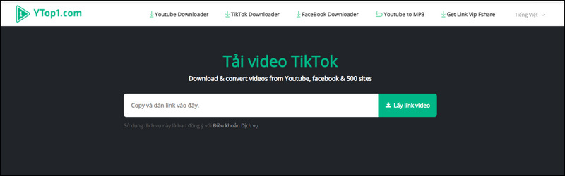 Ytop1 hỗ trợ tải video Tiktok