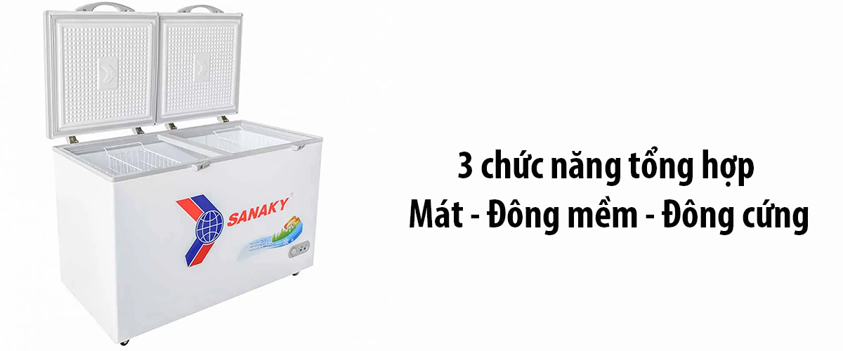 3 chức năng tổng hợp: Mát - Đông mềm - Đông cứng