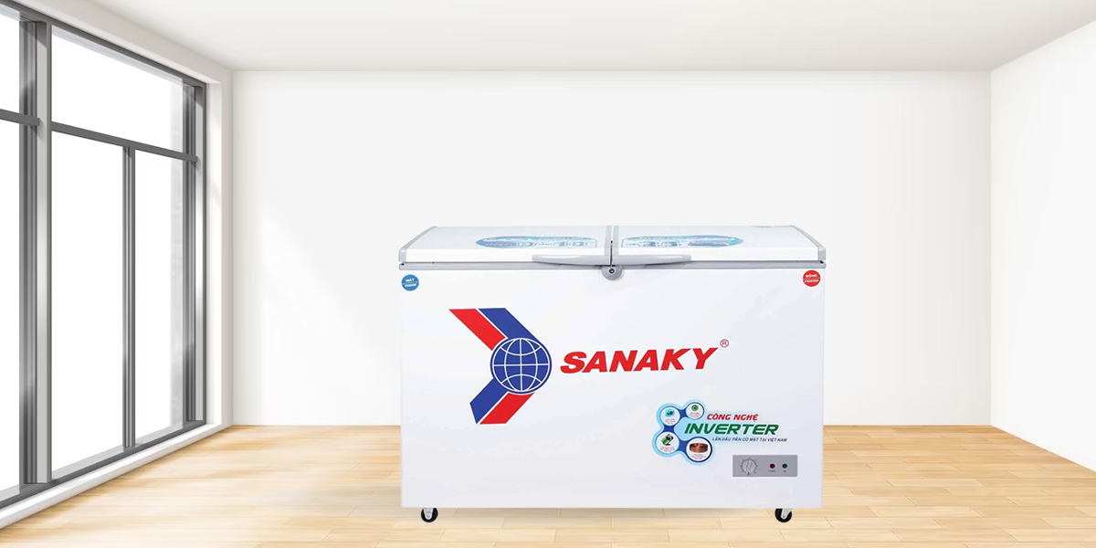 Tủ Đông Mát Sanaky Inverter 260 Lít VH-3699W3 sở hữu thiết kế 2 ngăn đông - mát riêng biệt