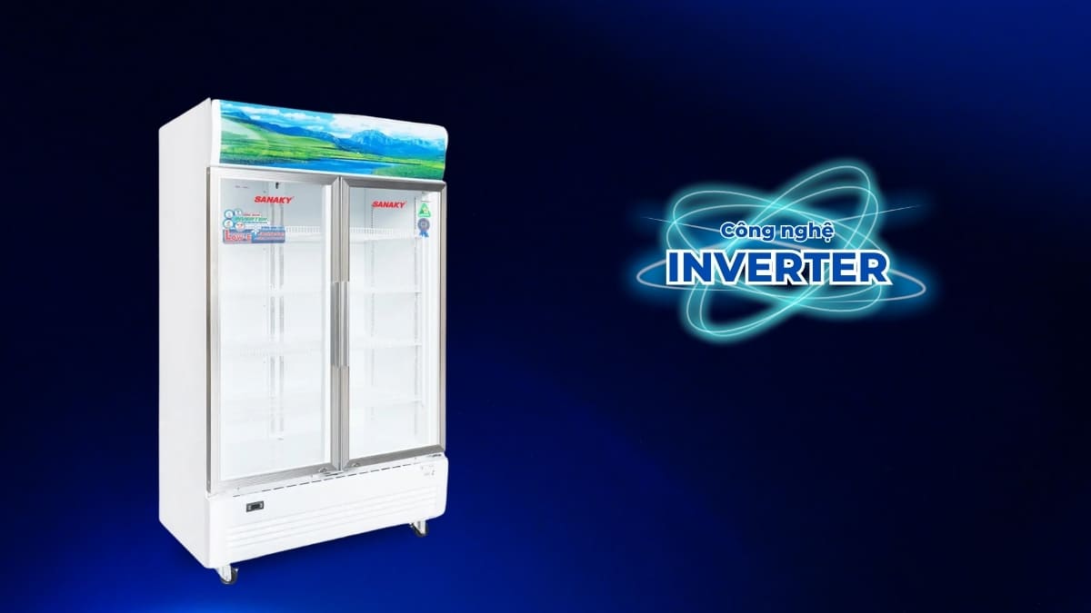 Công nghệ Inverter giúp tủ vận hành êm ái, tiết kiệm điện năng