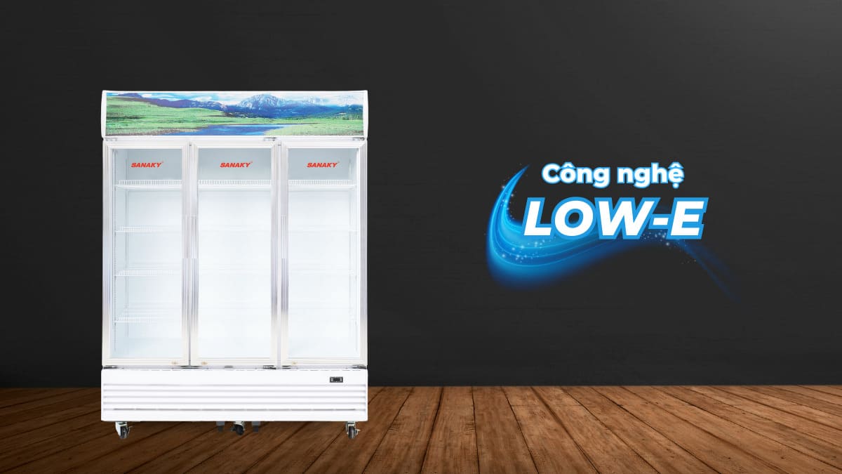Công nghệ kính Low-E giúp duy trì nhiệt độ bên trong tủ ổn định