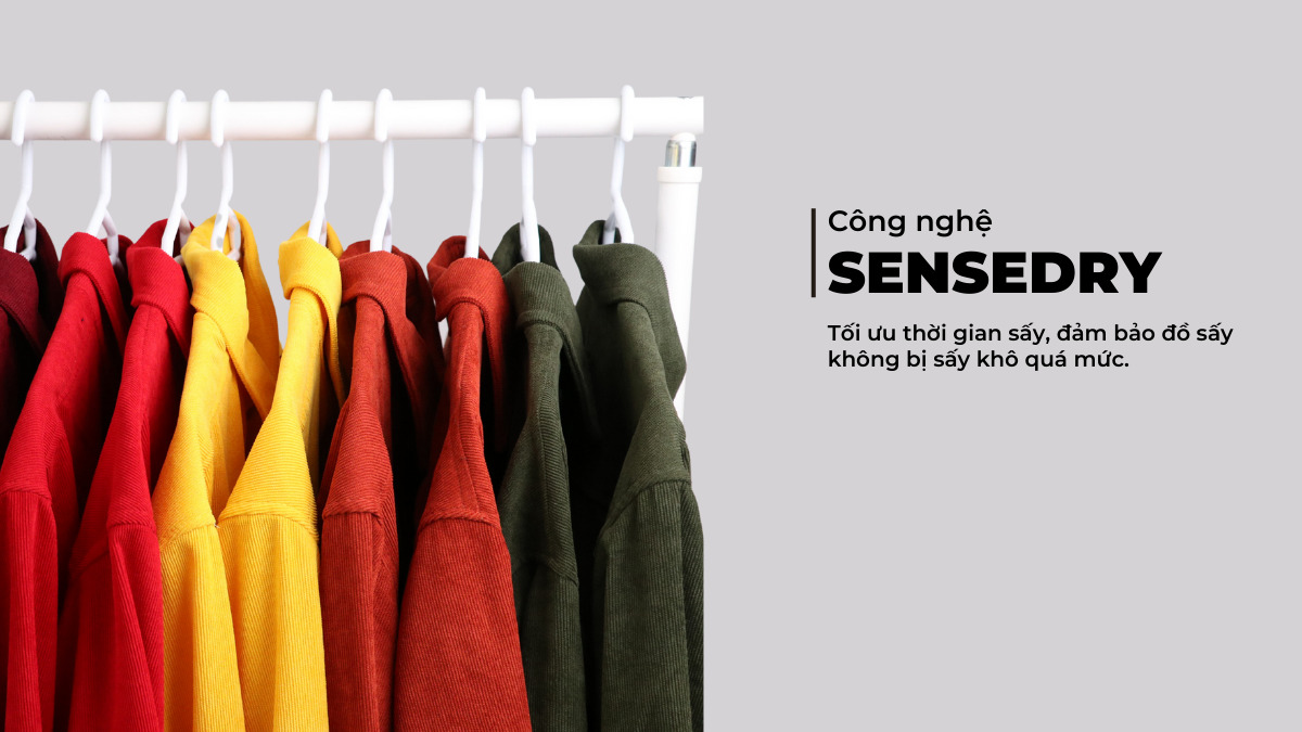Công nghệ SenseDry giữ màu quần áo tốt hơn
