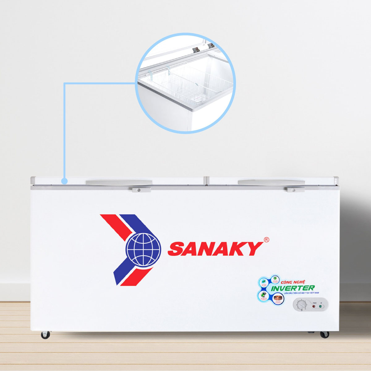 Giỏ đựng đồ có thể tháo rời của Tủ Đông Sanaky Inverter VH 6699HY3