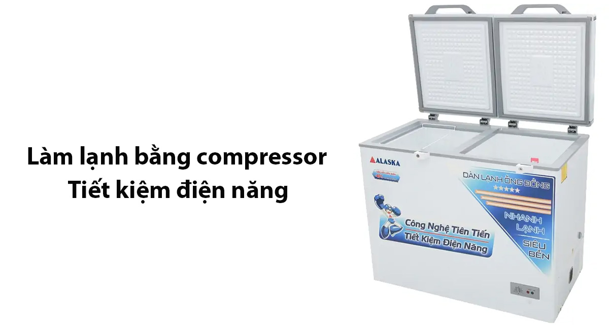 Làm lạnh bằng compressor tiết kiệm điện năng