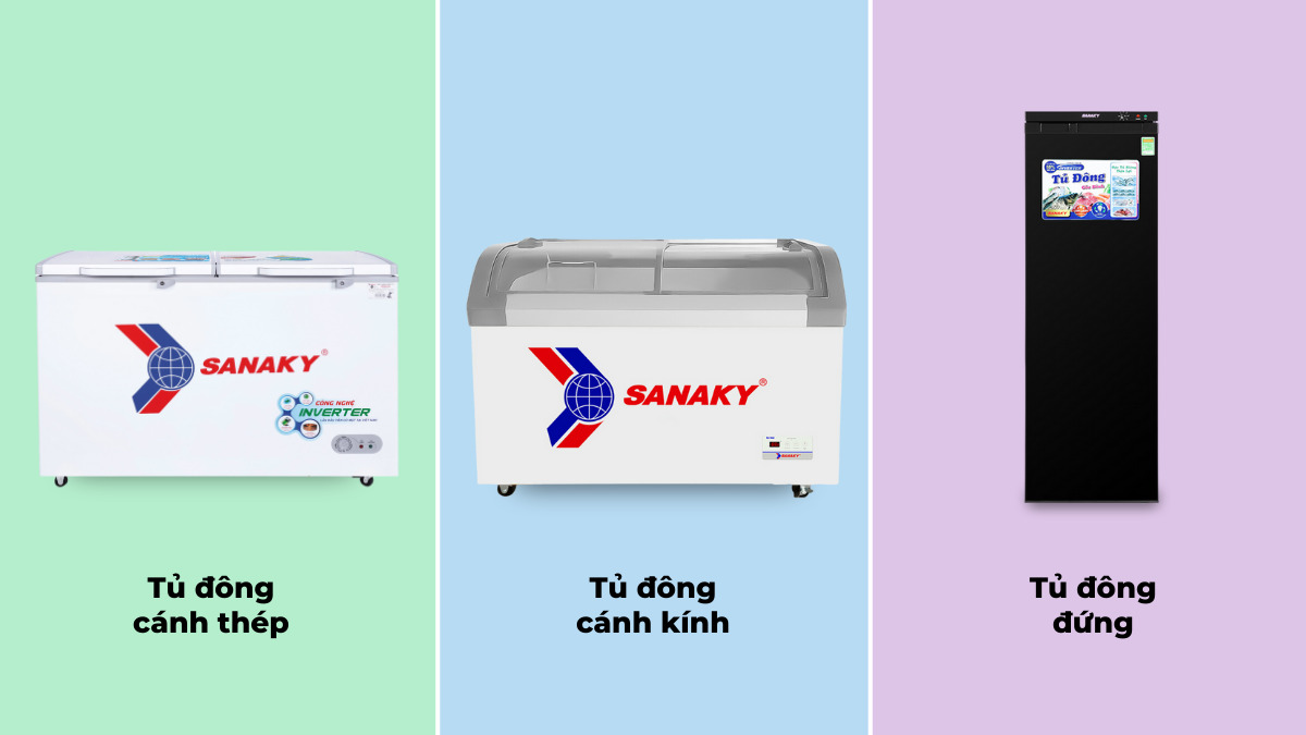 Phân loại tủ đông Sanaky