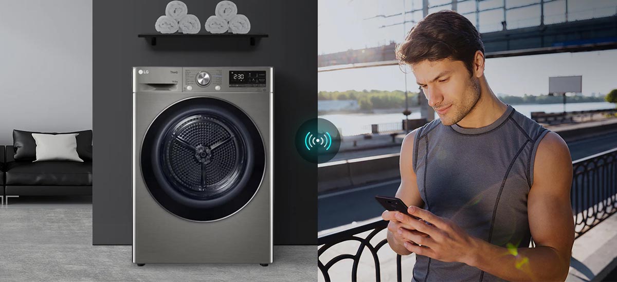LG ThinQ™ điều khiển máy giặt từ xa