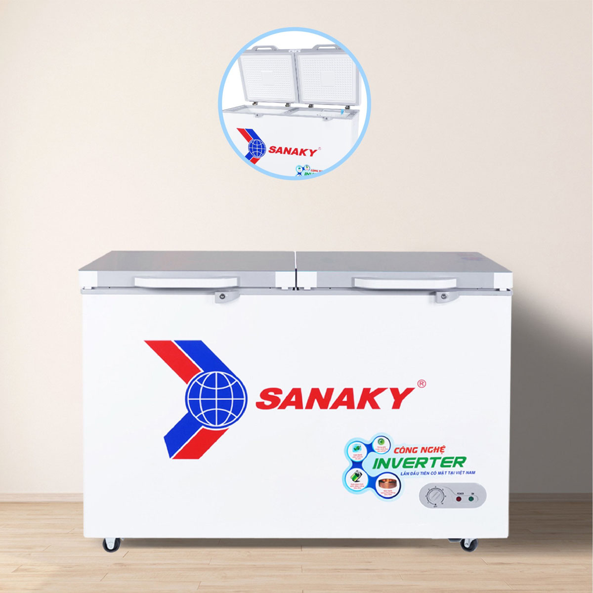 Thiết kế thông minh của Tủ Đông Sanaky Inverter 305 Lít VH-4099A4