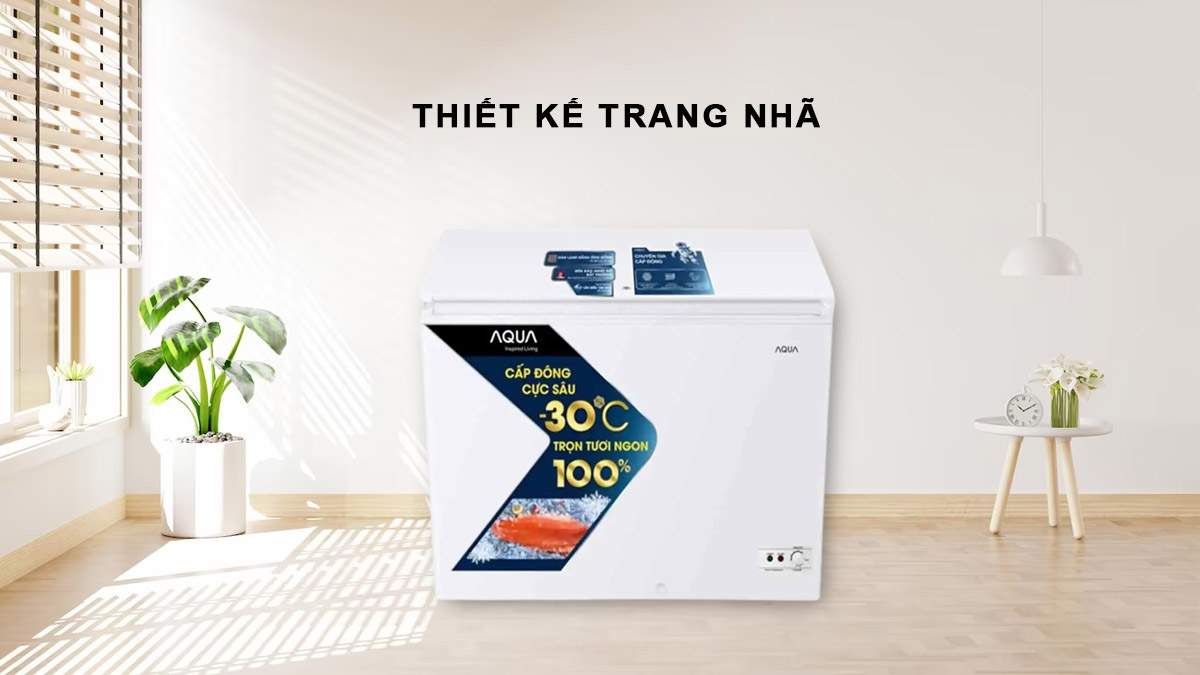 Thiết kế trang nhã của Tủ Đông Aqua 251 Lít AQF-C3501S