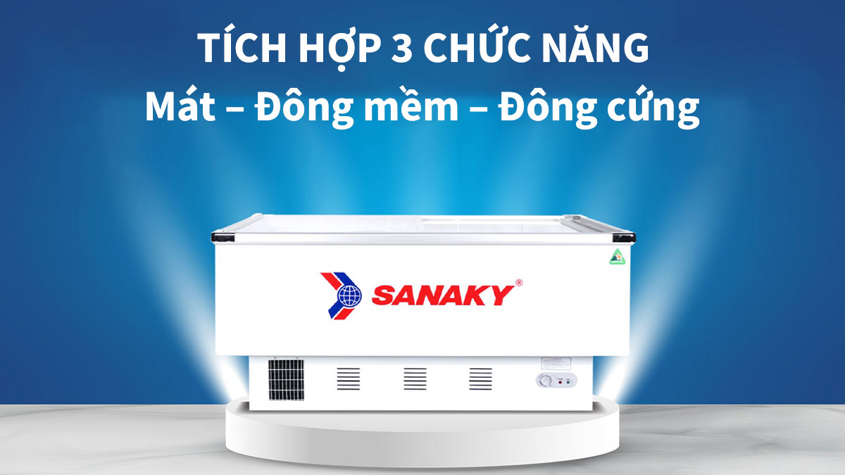 Tủ Đông Sanaky VH-999K được tích hợp 3 chức năng tiện lợi