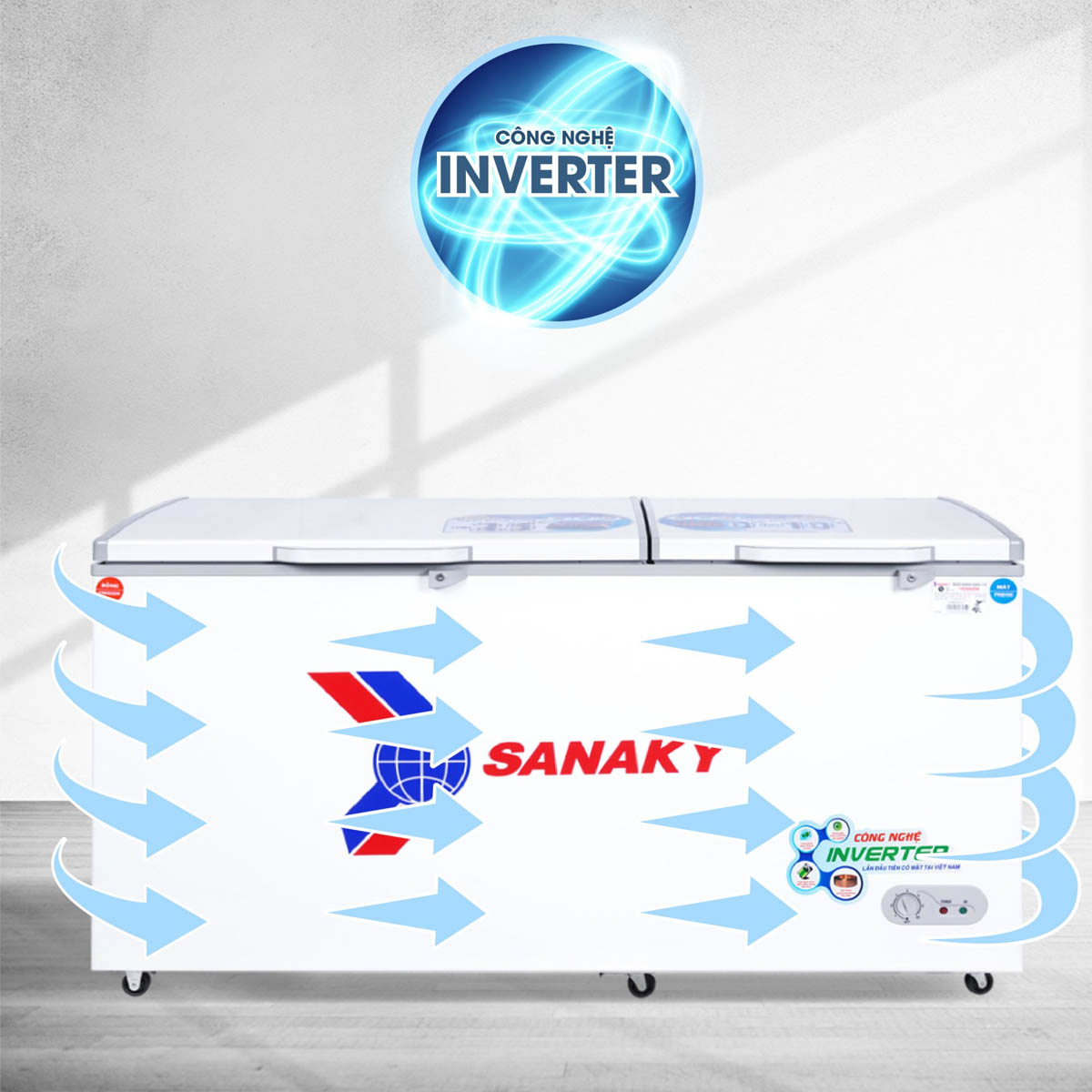 Tủ Đông Mát Sanaky VH-6699W3 được tích hợp công nghệ Smart Inverter