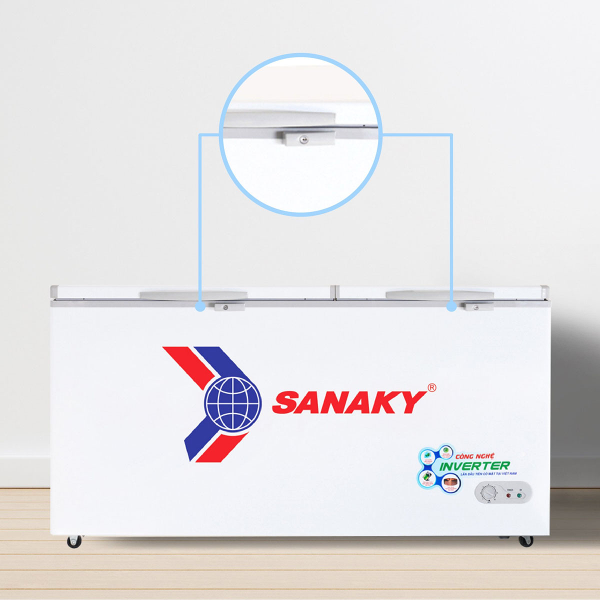 Tủ Đông Sanaky VH 6699HY3 được trang bị khóa an toàn tiện lợi