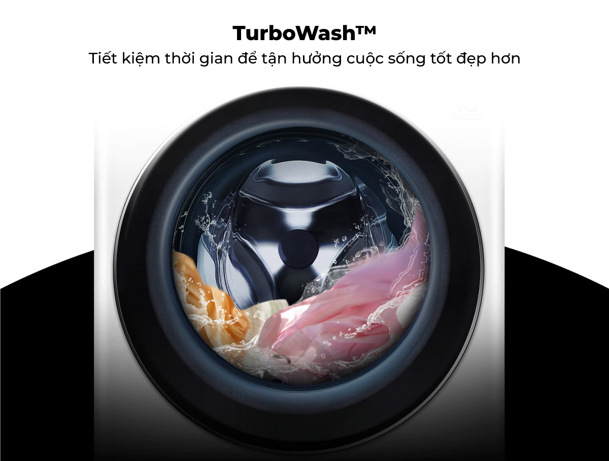 Công nghệ TurboWash360 giặt sạch nhanh hiệu quả