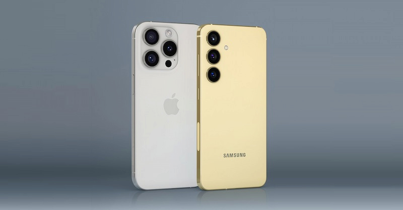 Rò rỉ hình ảnh render Galaxy S24 và iPhone 16 Pro