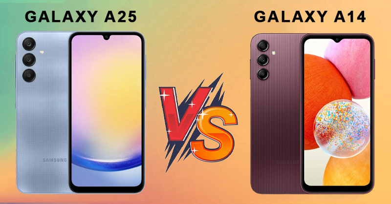 So sánh Galaxy A25 và Galaxy A14