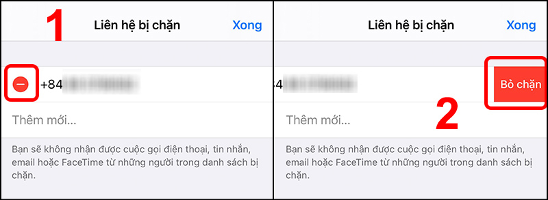 Chọn thuê bao cần hủy chặn