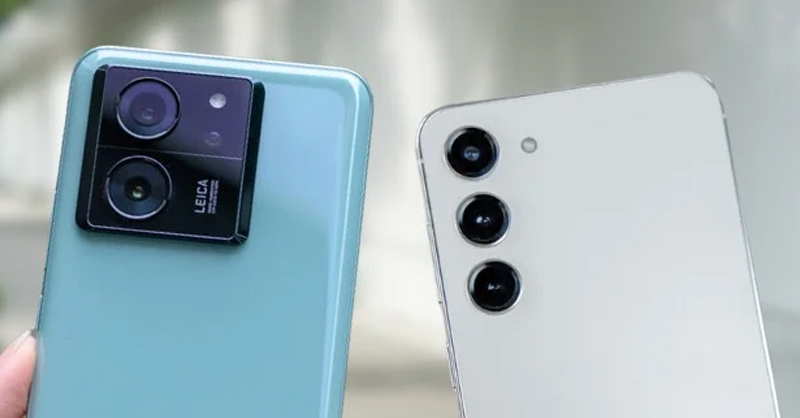 Cách bố trí cụm camera khác biệt của Xiaomi 13T và Samsung Galaxy S23