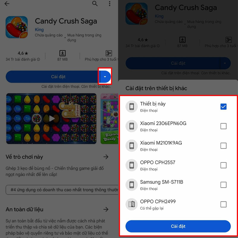 Cài app lên nhiều điện thoại Android cùng lúc bằng CH Play