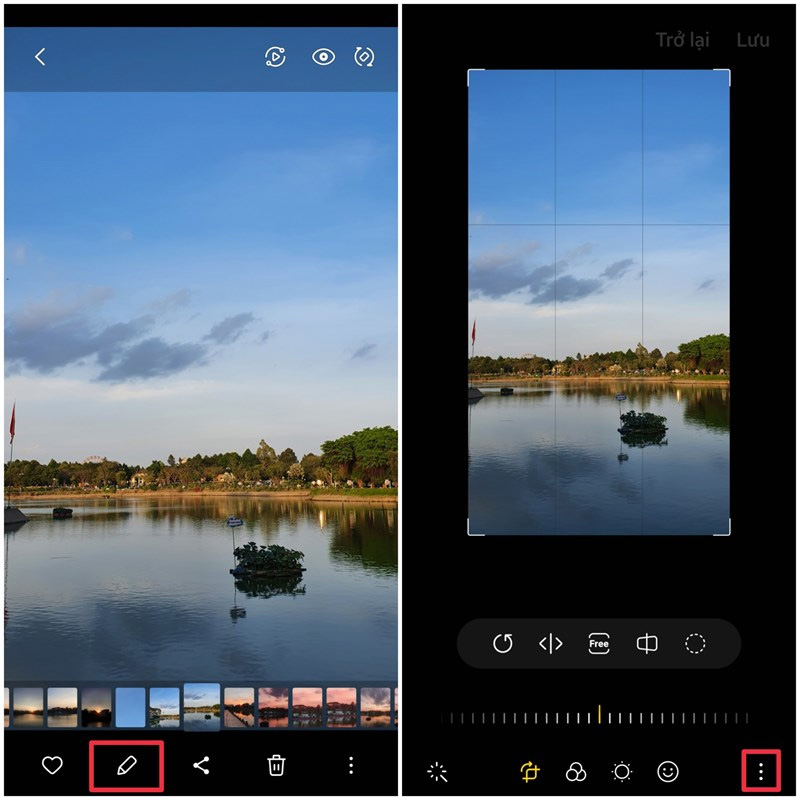 Chọn bức ảnh muốn chỉnh sửa trên điện thoại Samsung