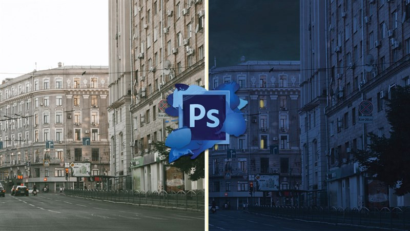 Chuyển ảnh từ ngày sang đêm là hiệu ứng quen thuộc trong Photoshop