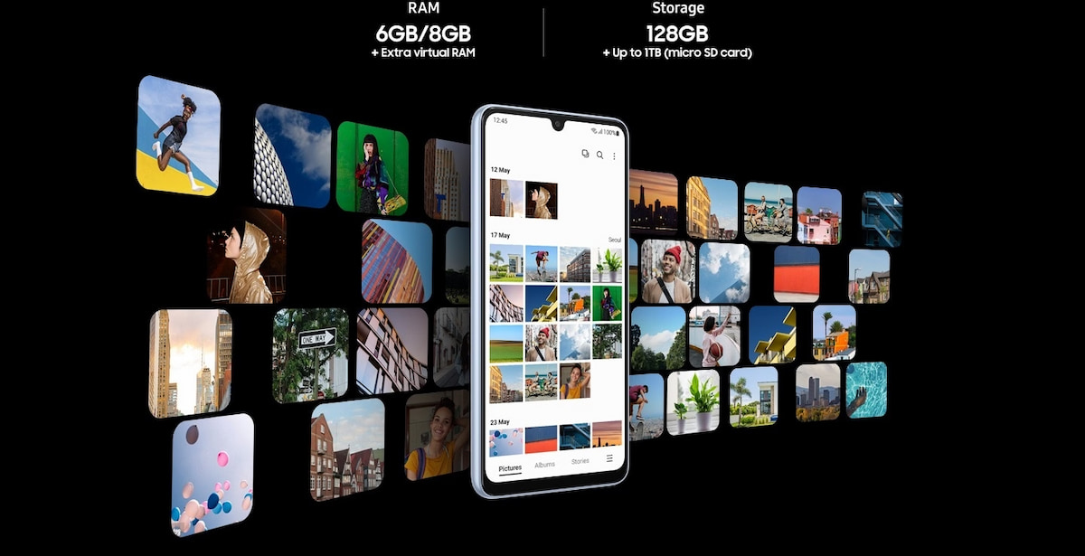 Galaxy A33 5G mang đến cho người dùng không gian lưu trữ rộng lớn