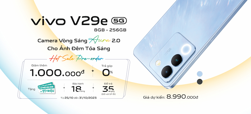 Giá bán dự kiến Vivo V29e 5G tại thị trường Việt Nam