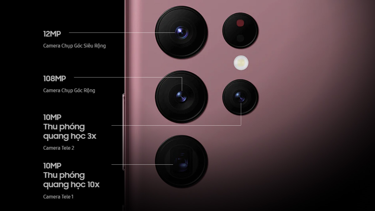 Hệ thống camera ấn tượng của Galaxy S22 Ultra 5G