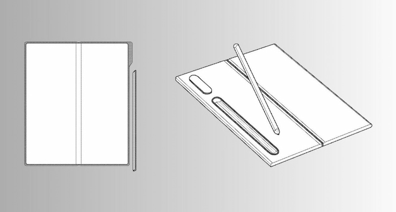 Hình ảnh dự kiến của Galaxy Z Fold 6 với bút S Pen