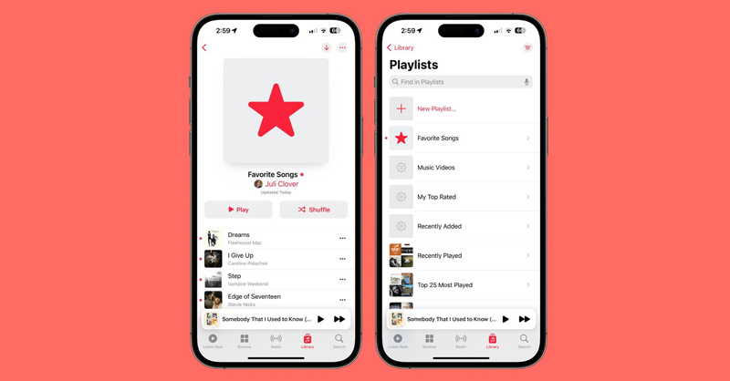 iOS 17.2 beta 1 cho phép tạo danh sách bài hát yêu thích trong Apple Music